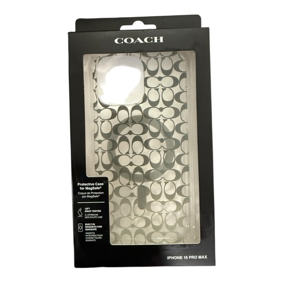 Coach Signature Pattern iPhone 16 Pro Max Case - Picture 1 of 4